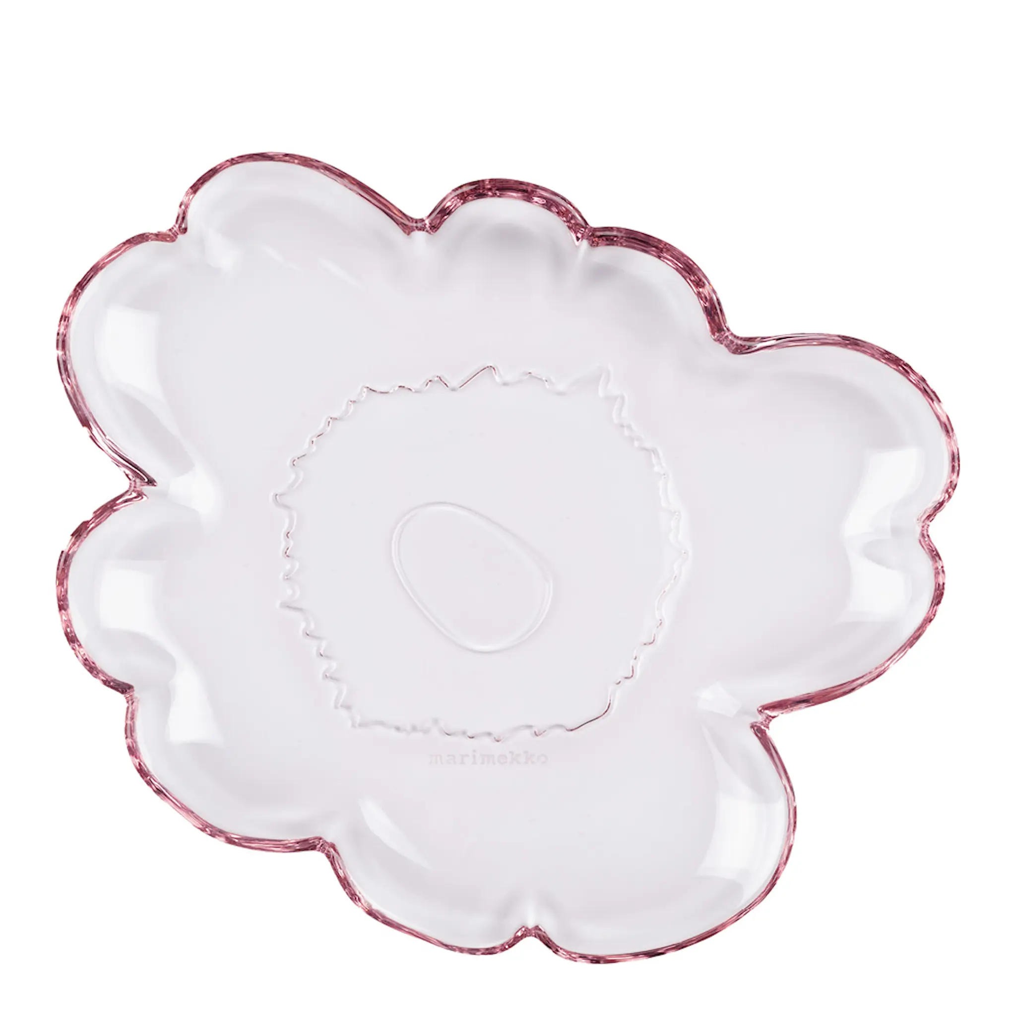 Marimekko Unikko assiett 20 cm blomformad rosa