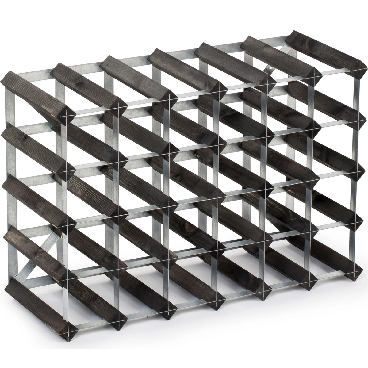 The Swedish Wine Rack Factory  - Viinipulloteline 61 cm Musta saarni
