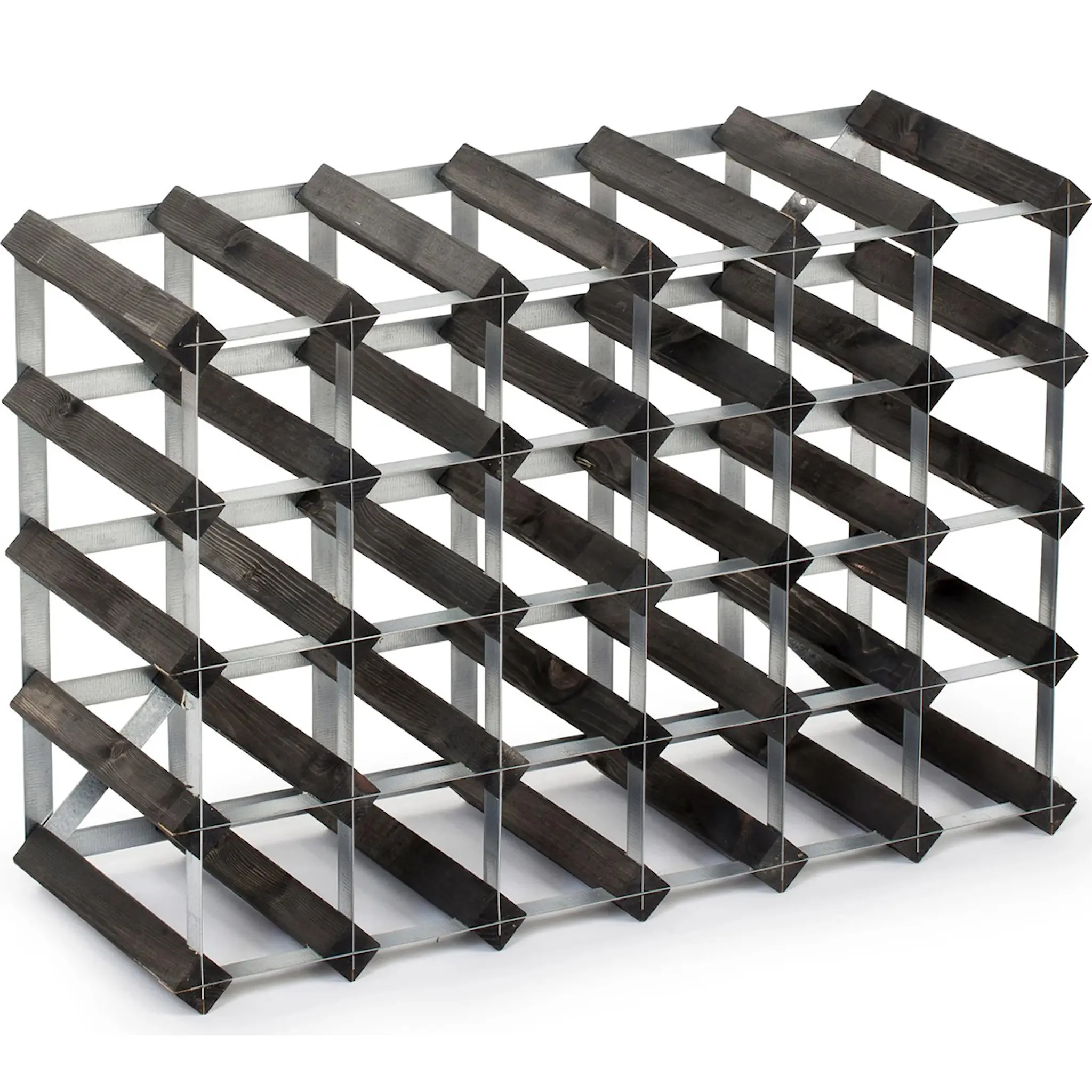 Traditional Wine Rack Vinställ 61 cm Svart Ask