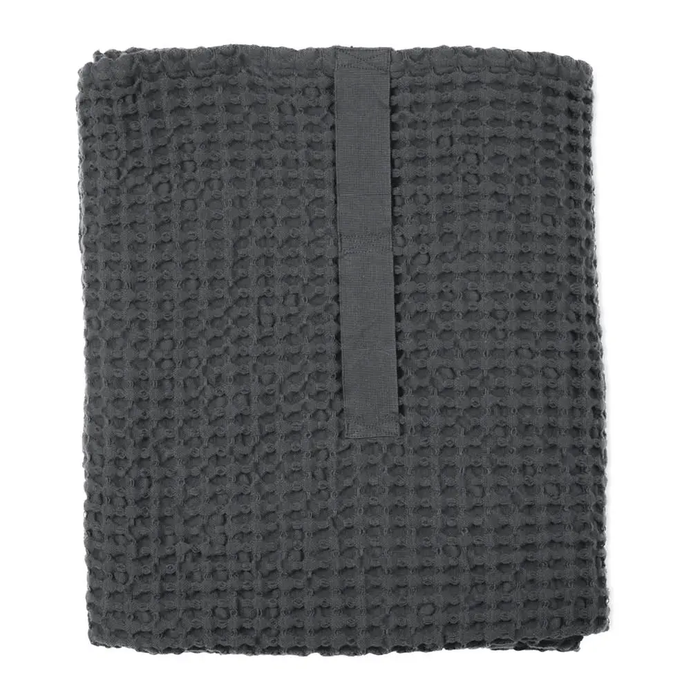 Big Waffle kylpypyyhe 150x100 cm tummanharmaa