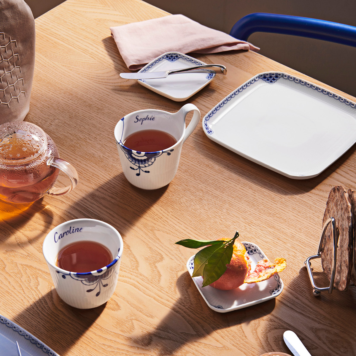 Royal Copenhagen Princess fyrkantig tallrik 21 cm vit