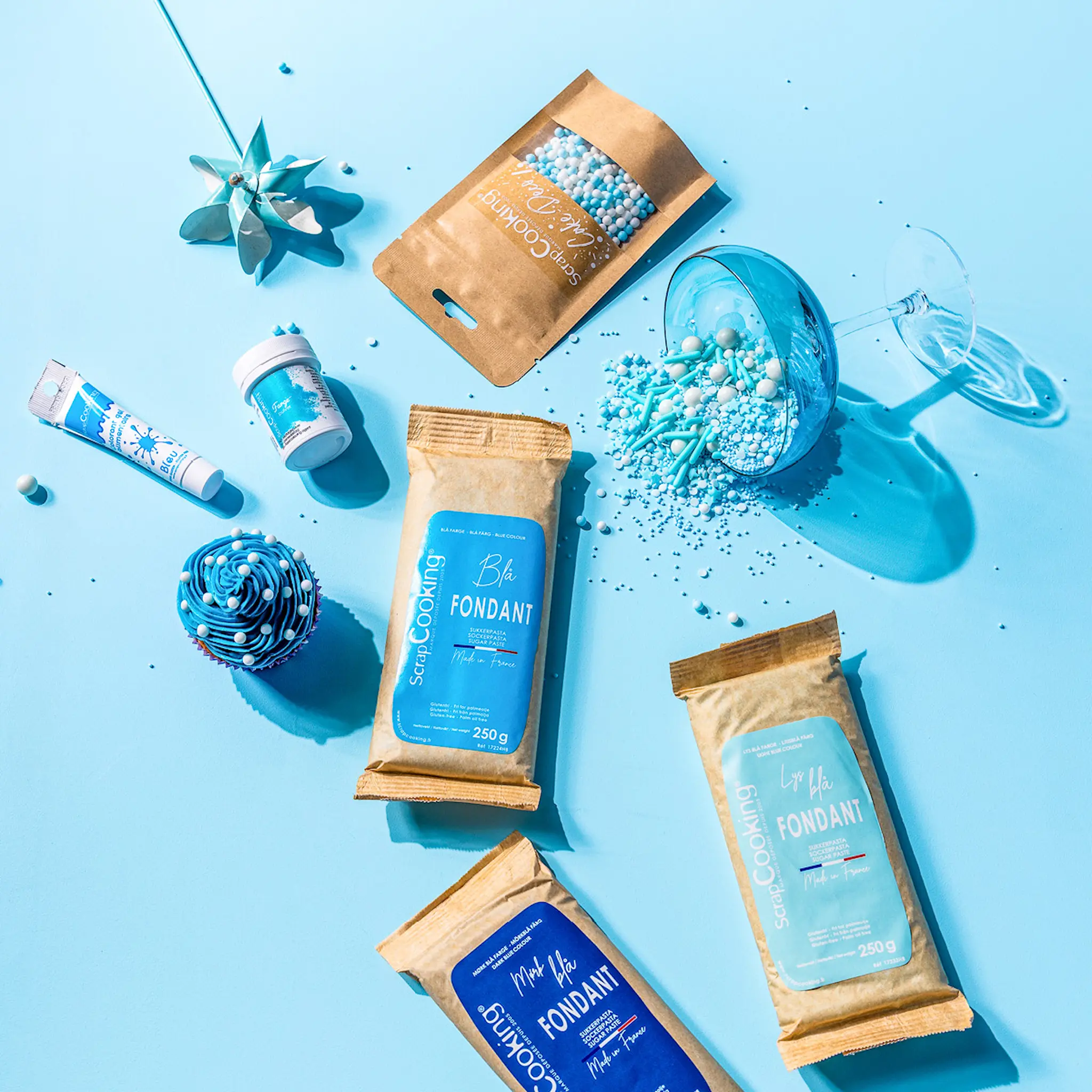 ScrapCooking Pulverfärg 5 g blå