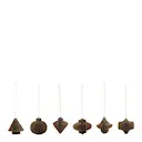 Comb juldekoration 6-pack ljusbrun