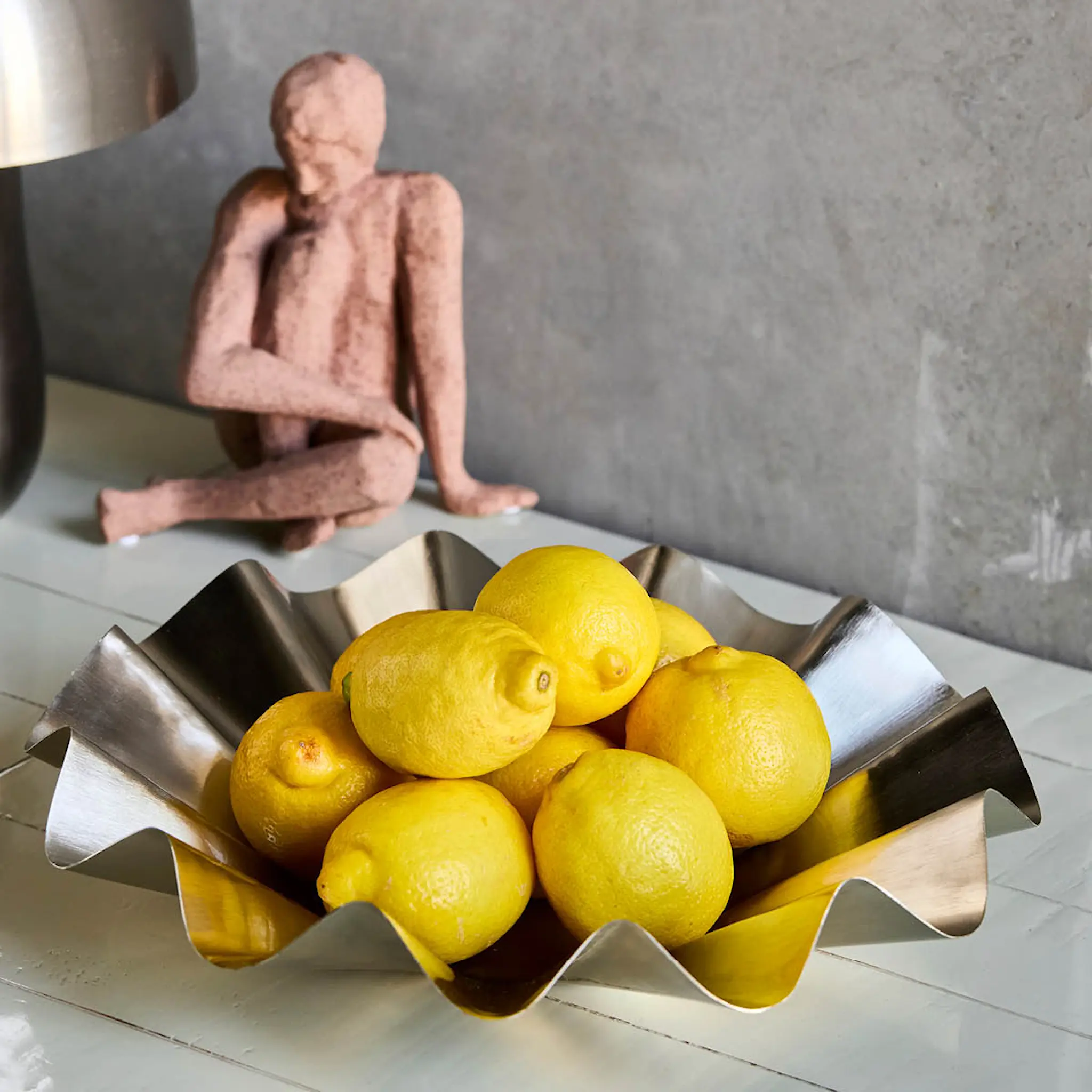 House Doctor Flood kulho 35x8 cm harjattu hopea