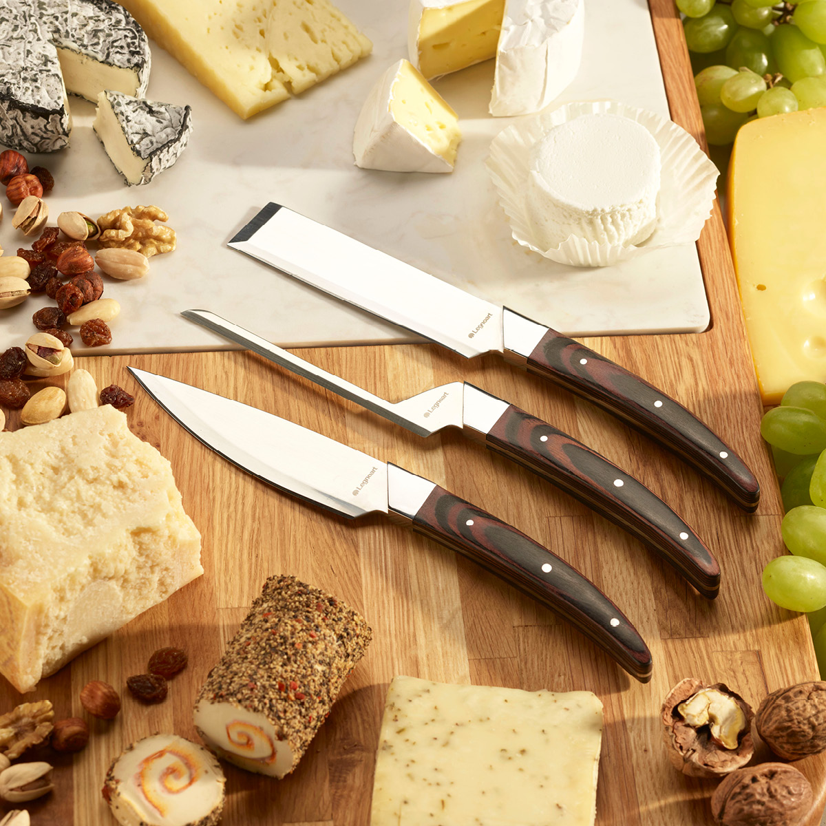 Legnoart Caseus Ostknivset 3-pack Staminaträ mörk