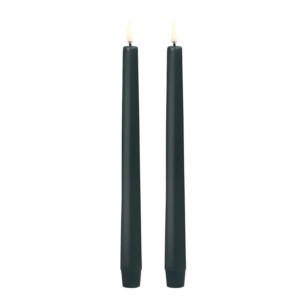 Taper Candles kronelys 2,3x25 cm 2 stk svart