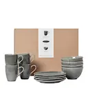 Nordic Rain servis frukostset 12 delar grå