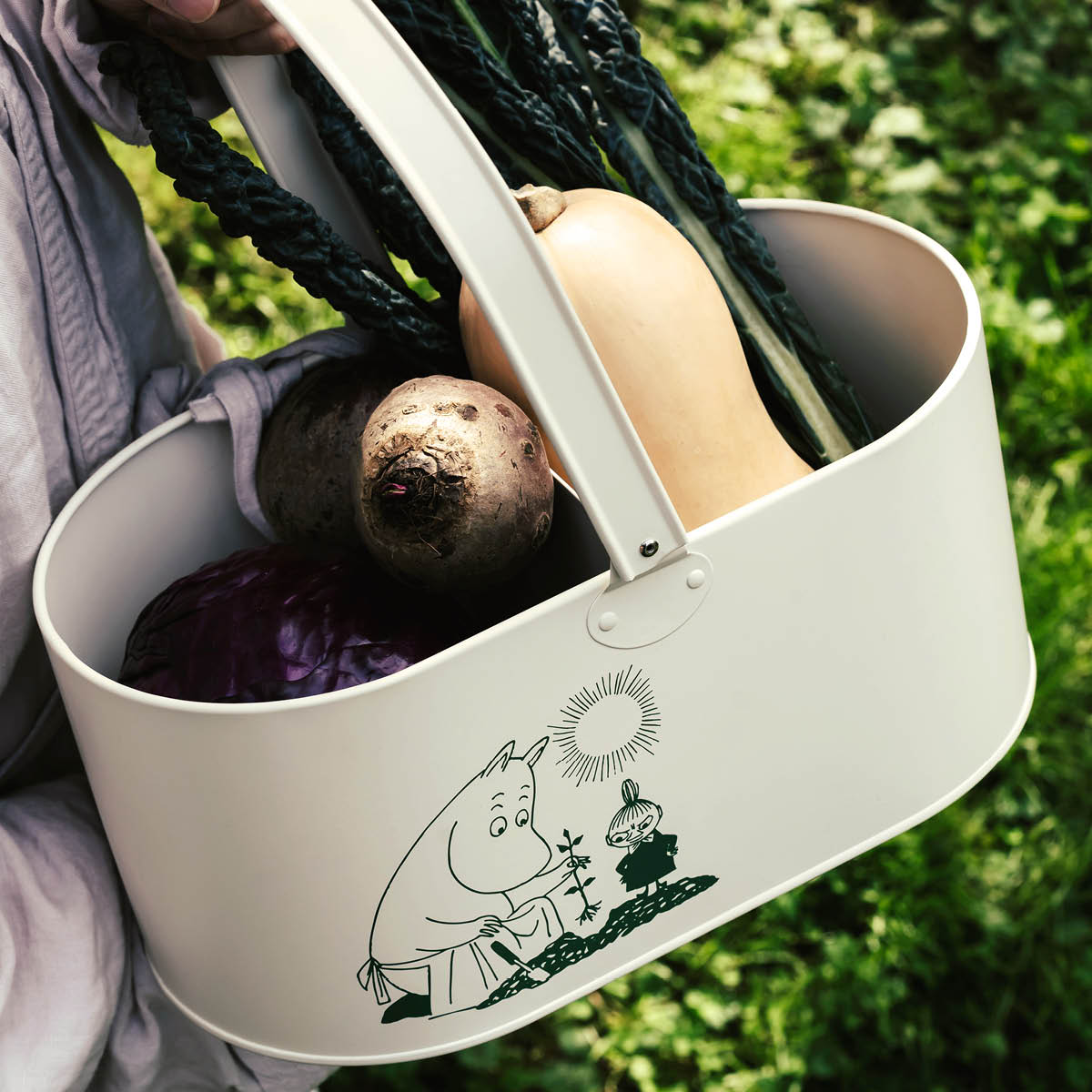 Muurla Mumin spann i plåt 17,5 cm naturvit