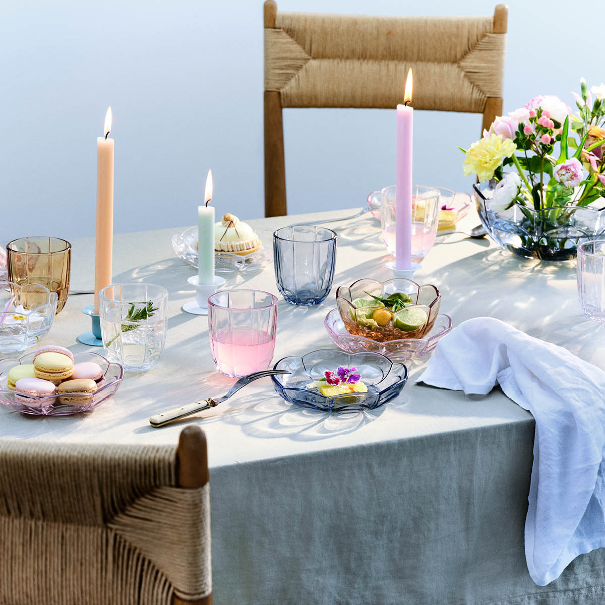 Holmegaard Lily skål 23 cm blue iris