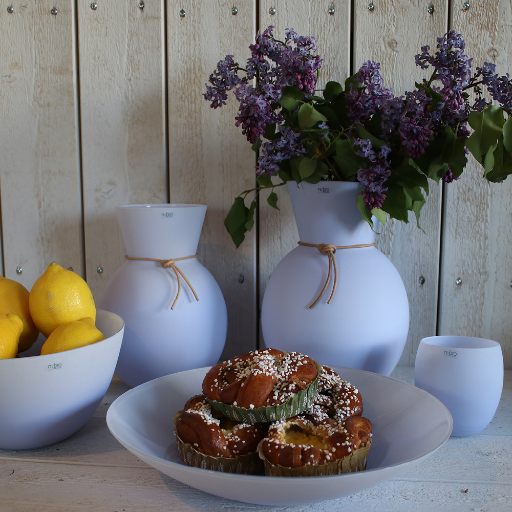 Nybro Crystal Happy Maljakko 23 cm Laventeli