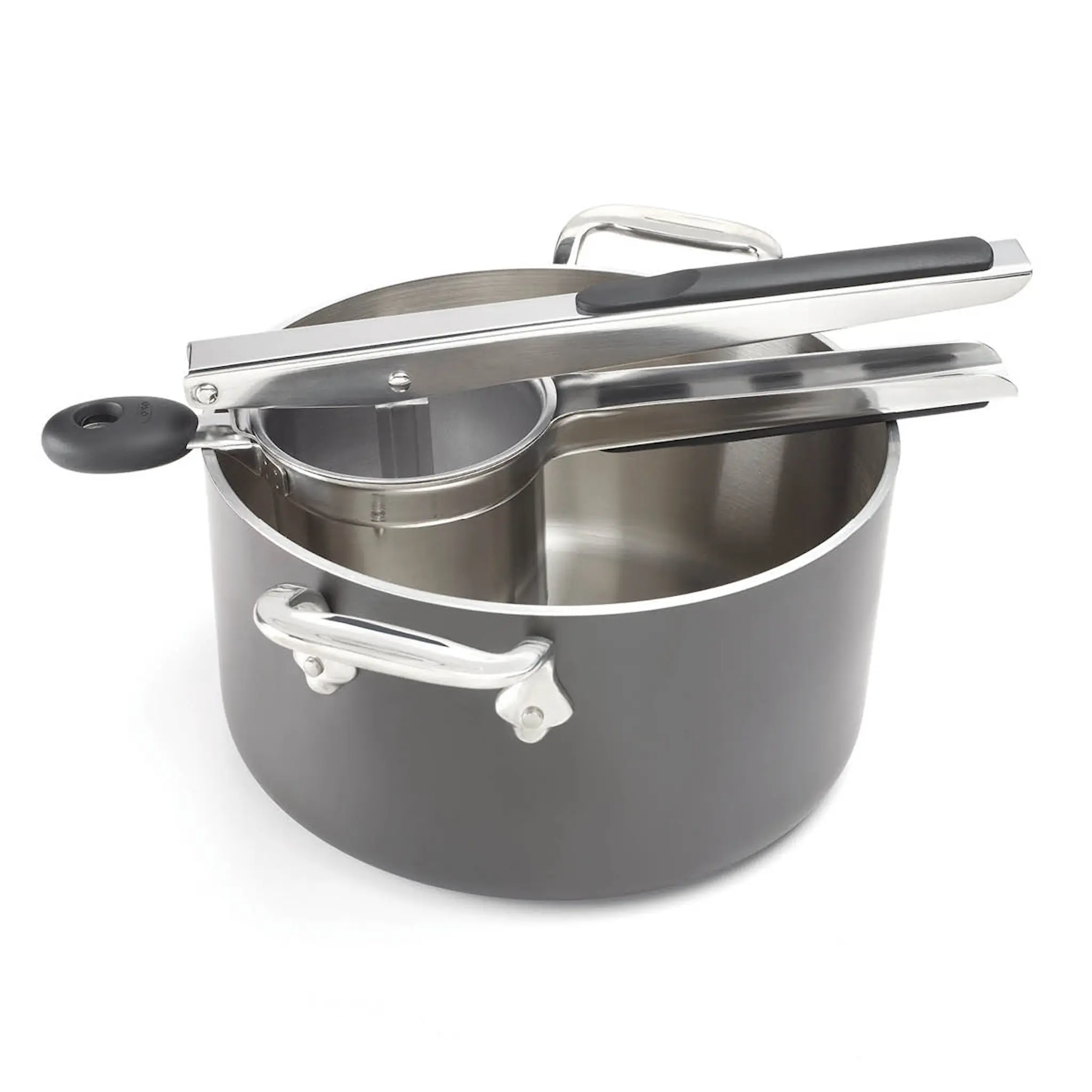 Oxo Potatispress 33 cm rostfritt stål/svart