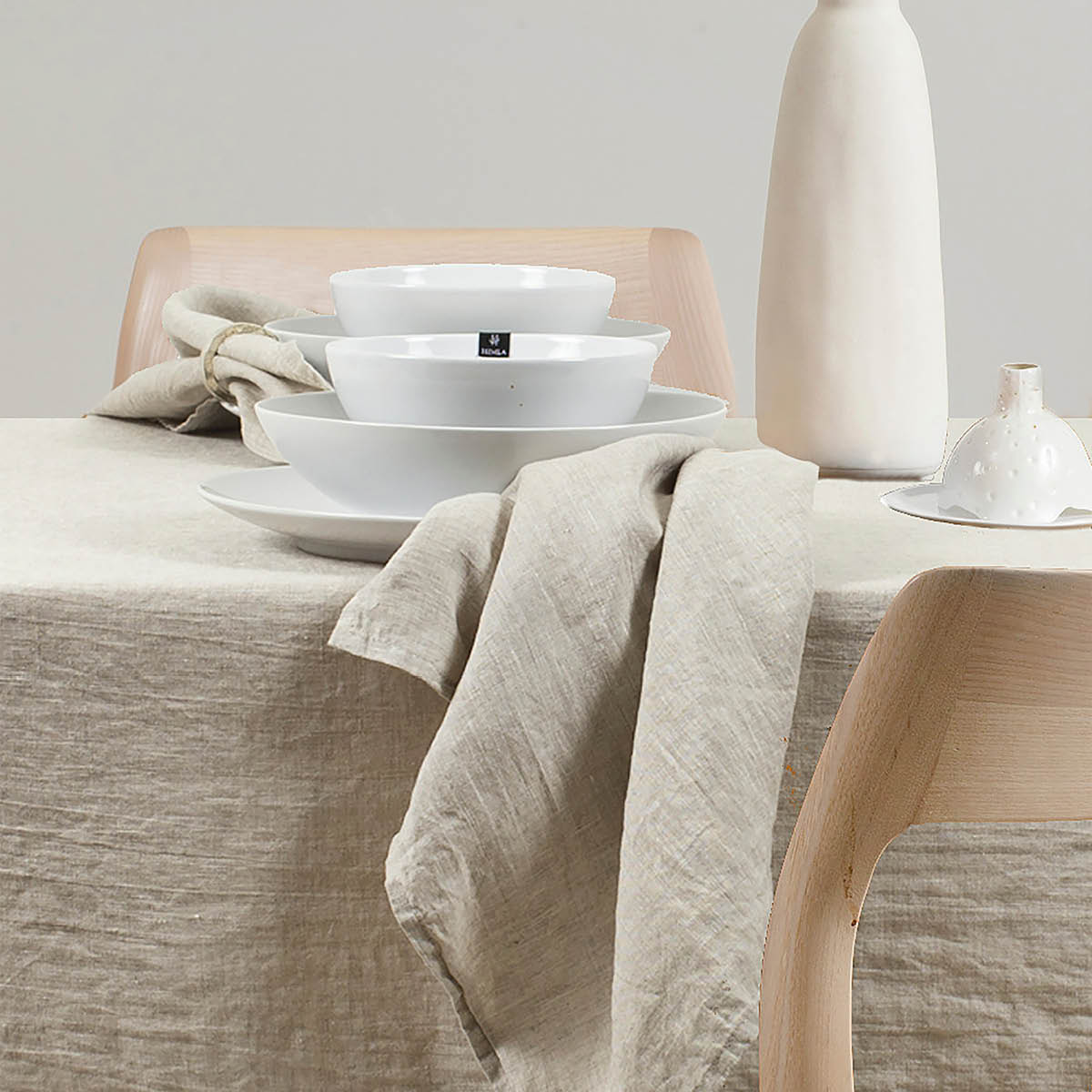 Himla Sunshine servett linne 45x45 cm 4-pack oatmeal