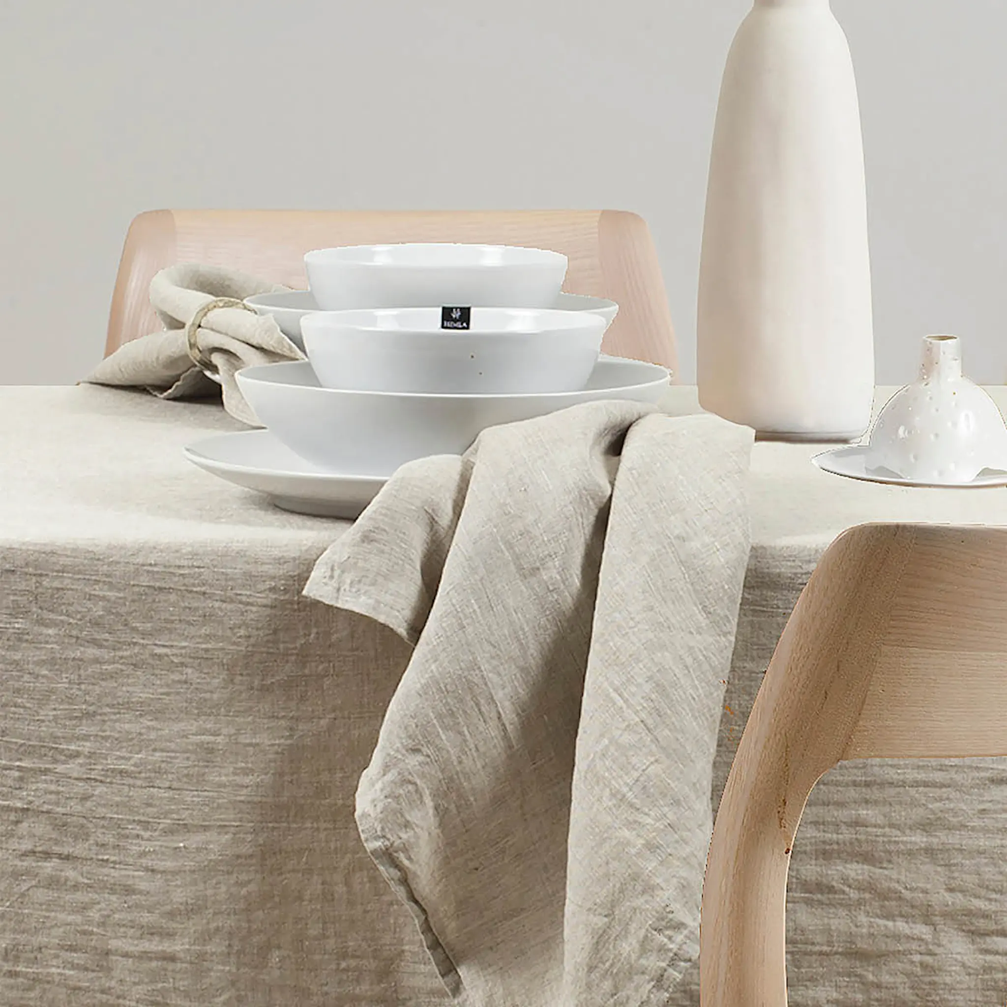 Himla Sunshine servett linne 45x45 cm 4-pack oatmeal