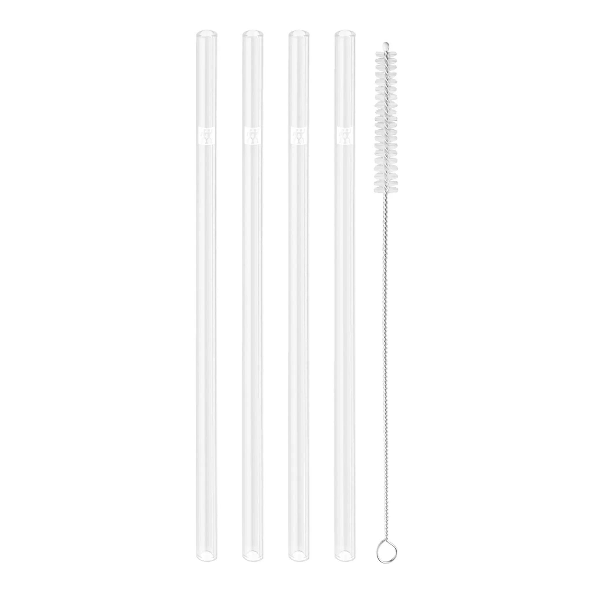Zwilling Sorrento Glassugrör+Rengöringsborste 4-pack Transparent