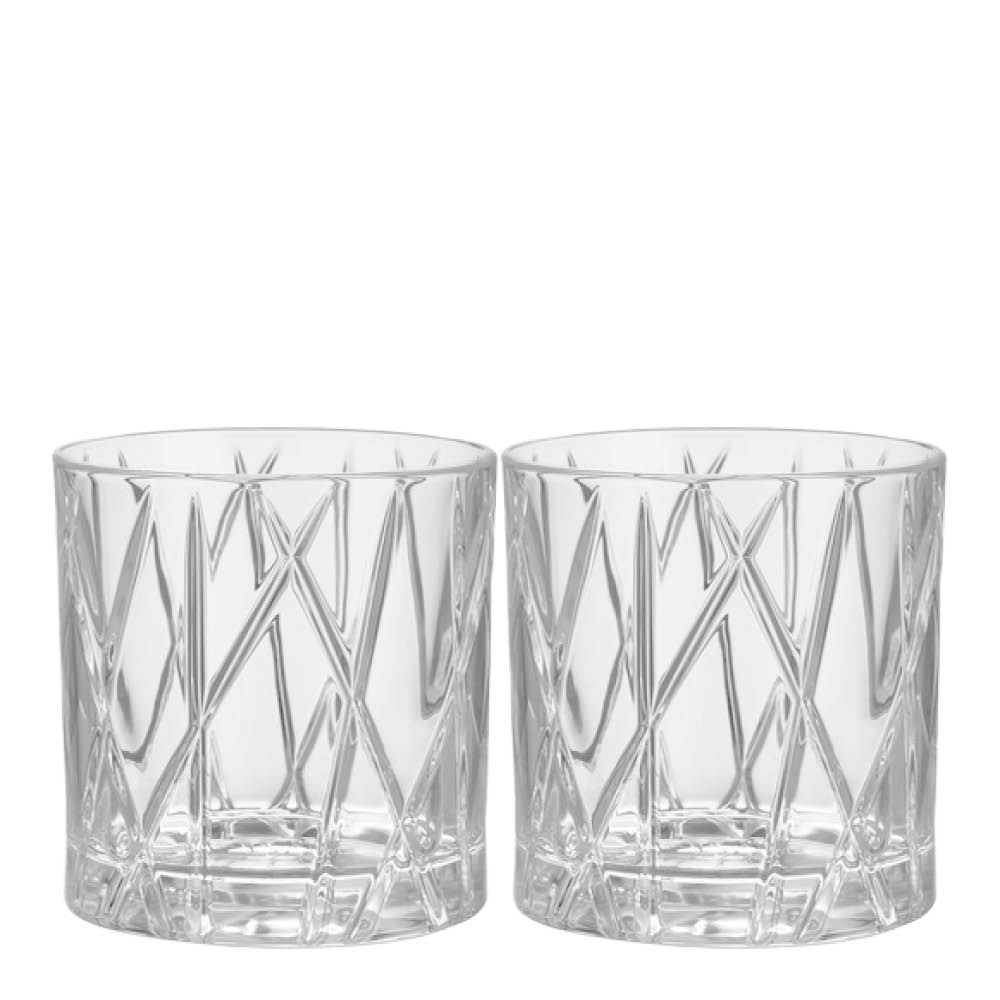 Orrefors - City double old fashioned Lasi 34 cl 2 kpl