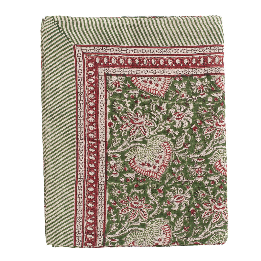 Chamois Oriental linneduk 170x270 cm grön