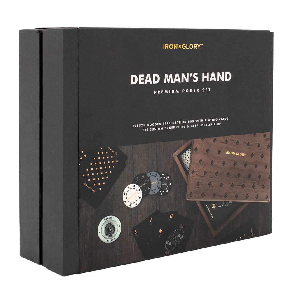 Iron & Glory - Pokerisetti Dead Man's Hand puulaatikossa