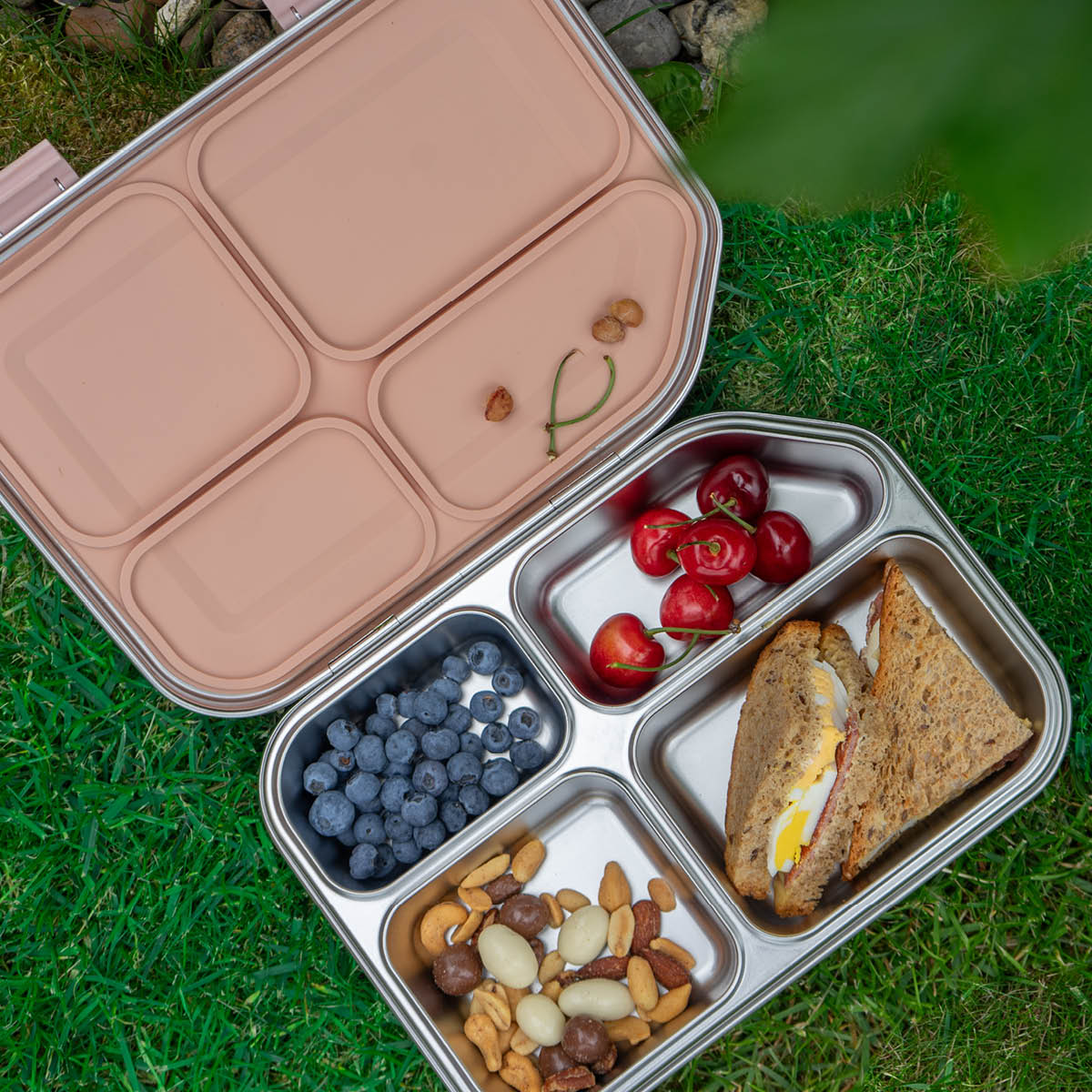 Modern House Smart box eväsrasia 1,2 L teräs/vaaleanpunainen