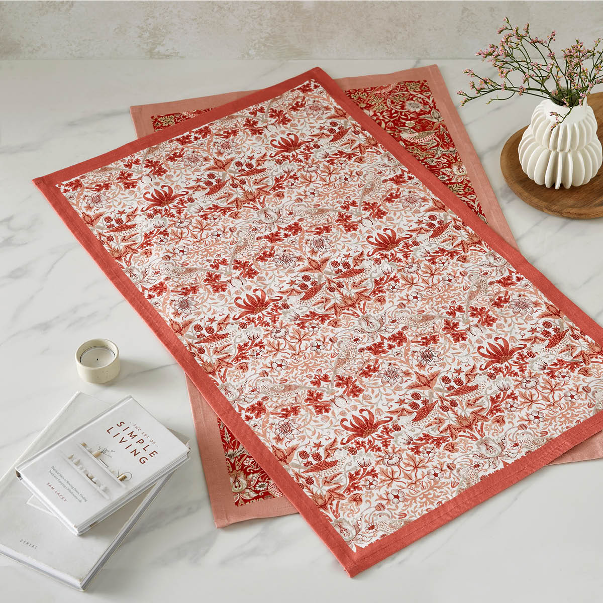 Spode Morris & Co kökshandduk Strawberry Thief 2-pack 45x74 cm