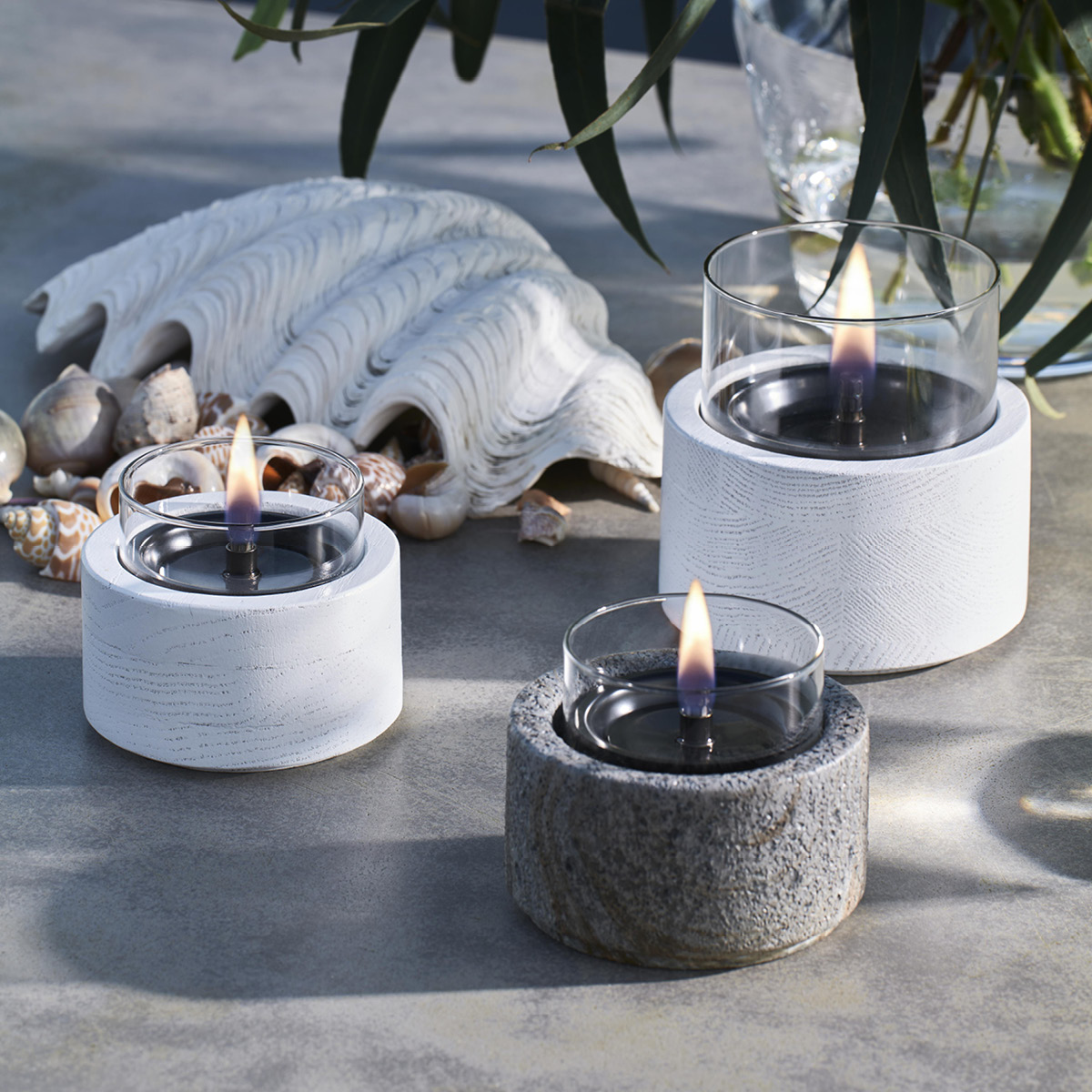 Tenderflame Lotus bordlykt 10 0,15L hvit