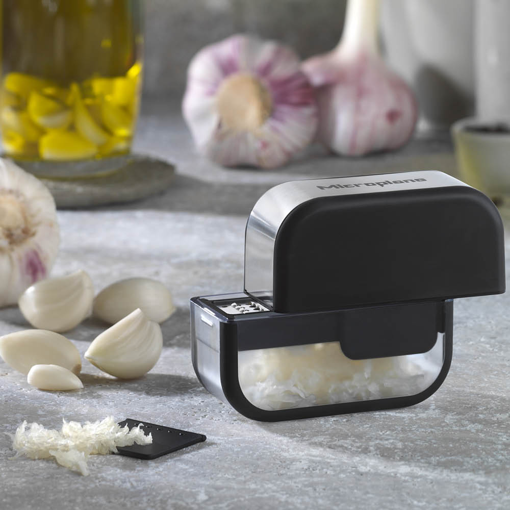Microplane Garlic hvitløksrasp svart/stål