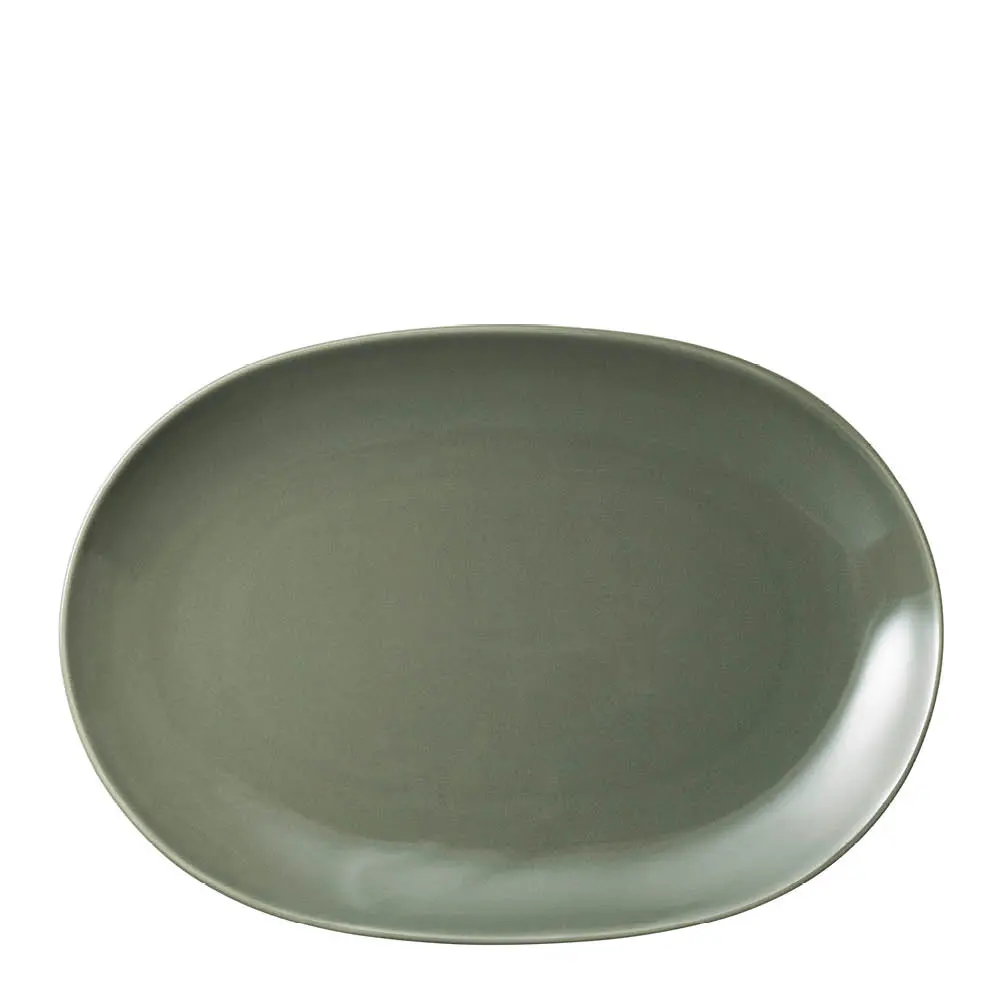 24h oval tallerken 22x32 cm vintergrønn