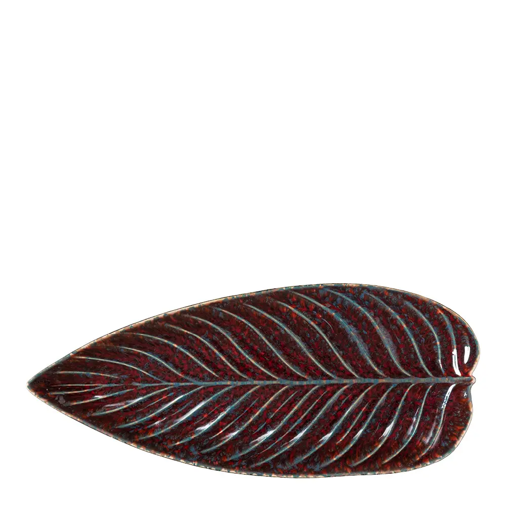 Riviera Tarjoiluvati Lehti 40x17 cm Punainen/Musta