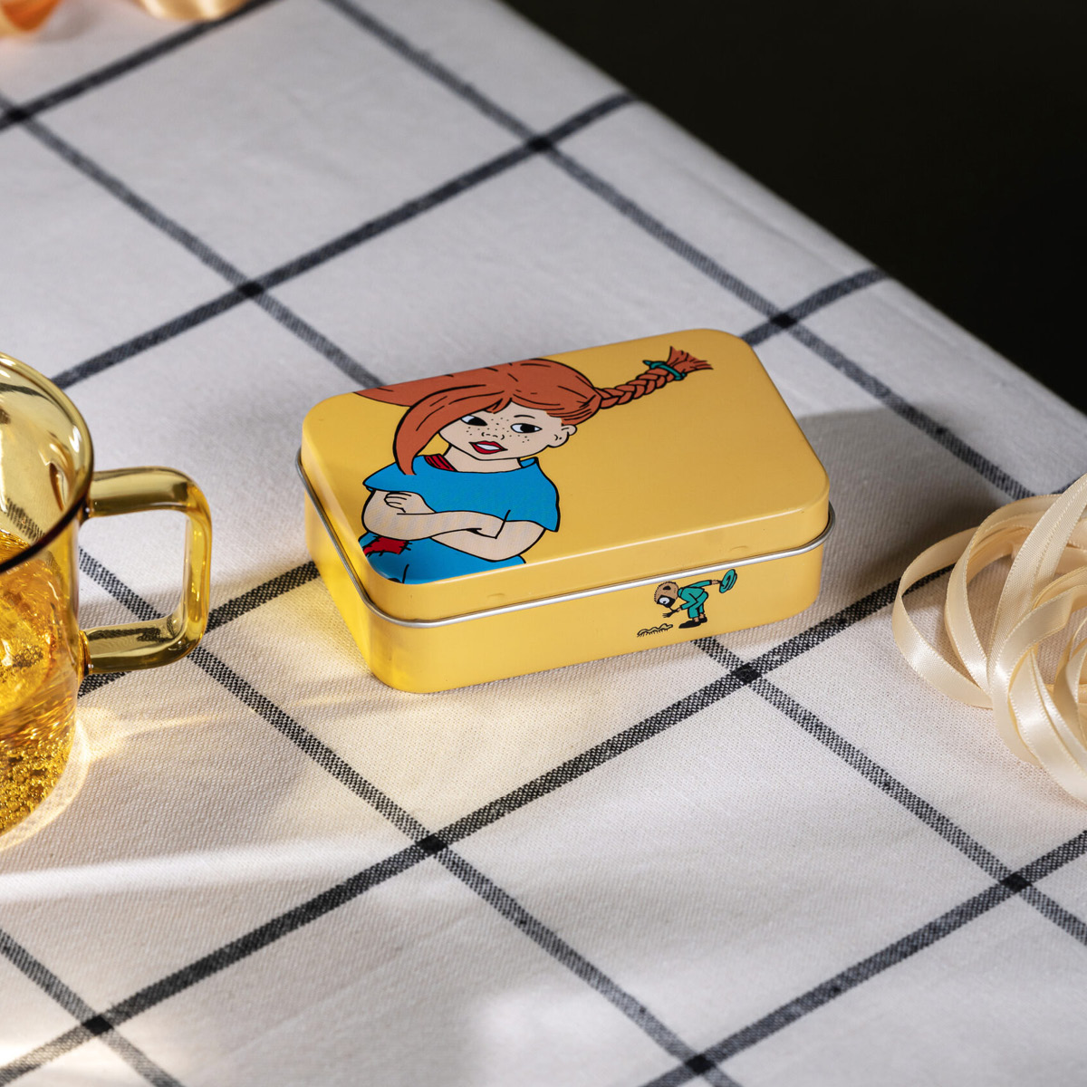 Muurla Pippi metallboks 10x6,5x3 cm verdens sterkeste jente