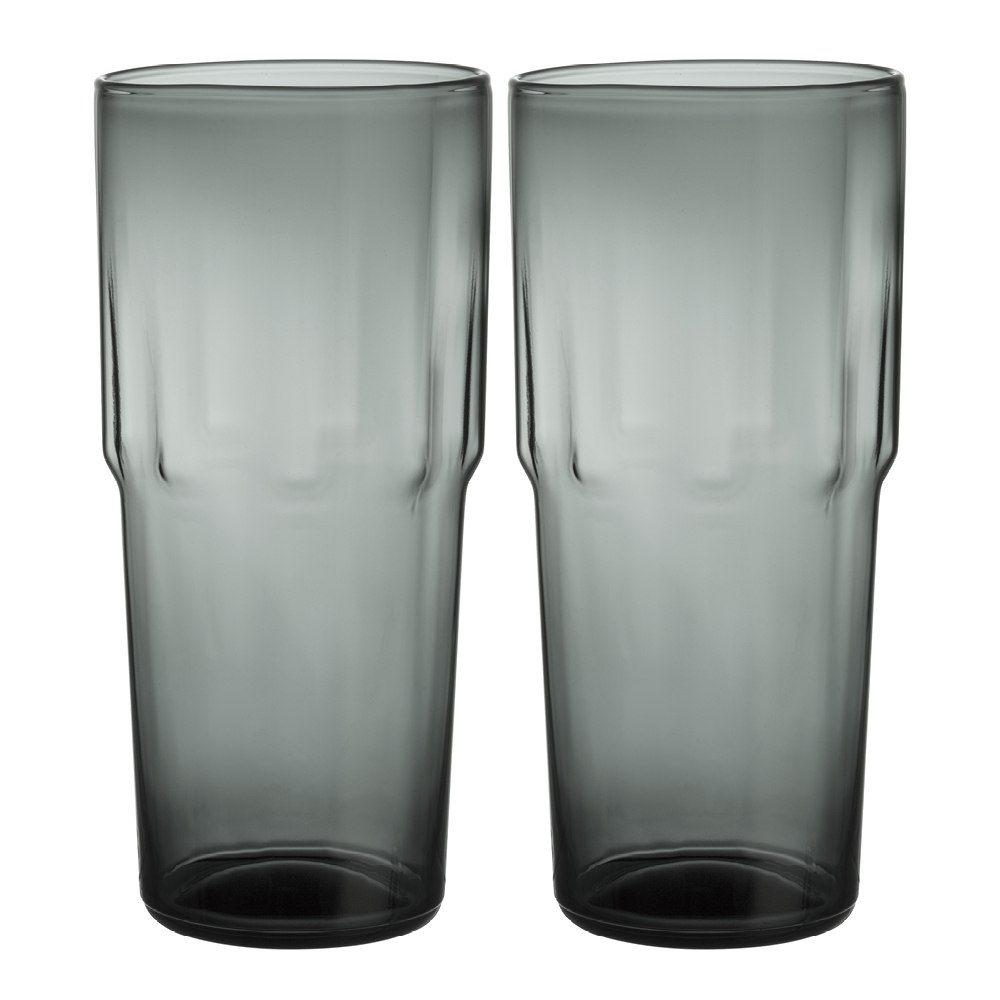 iittala - Solare Lasi 39 cl 2 kpl Metallinharmaa