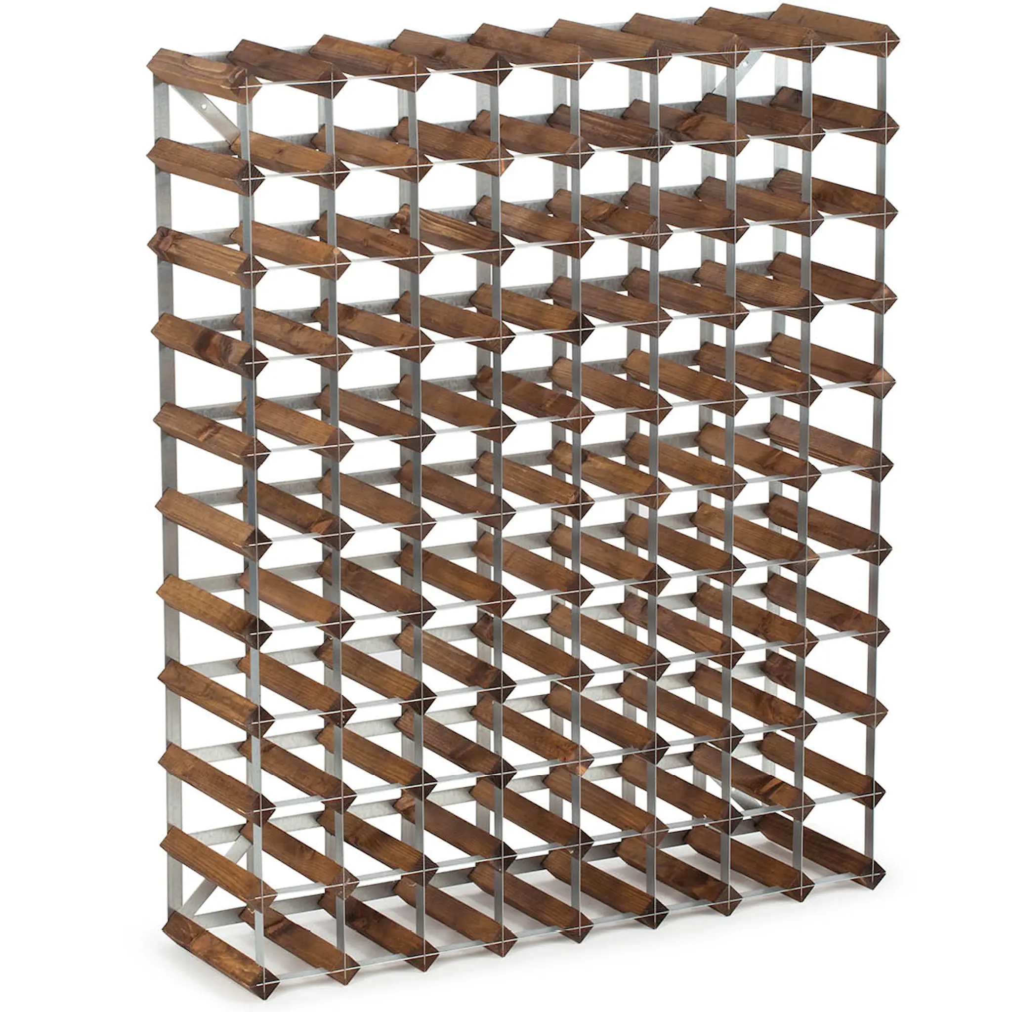 Traditional Wine Rack Vinställ 100 cm Mörk Ek