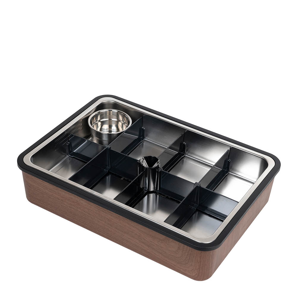 Platterbox - Lisäosa eväsrasiaan 2-8 lokeroa Walnut