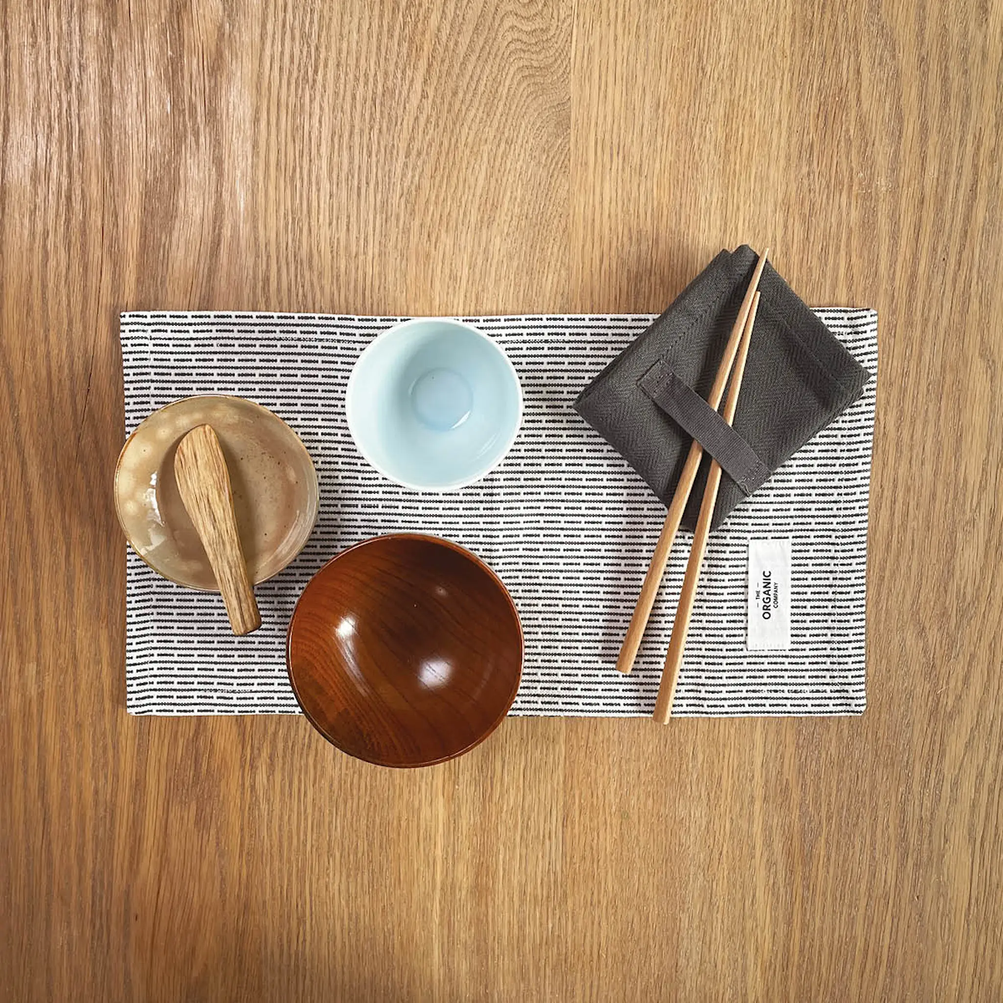 The Organic Company Serviett i bomull 20x20 cm 4 stk mørkegrå hover