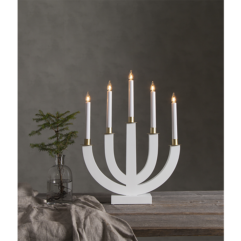 Star Trading Eli Kynttelikkö 47 cm Valkoinen