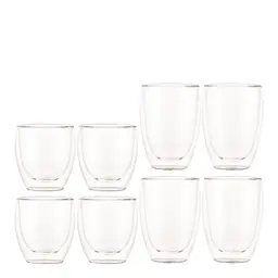 Pavina Glas dubbelväggad 25 cl + 35 cl 8-pack