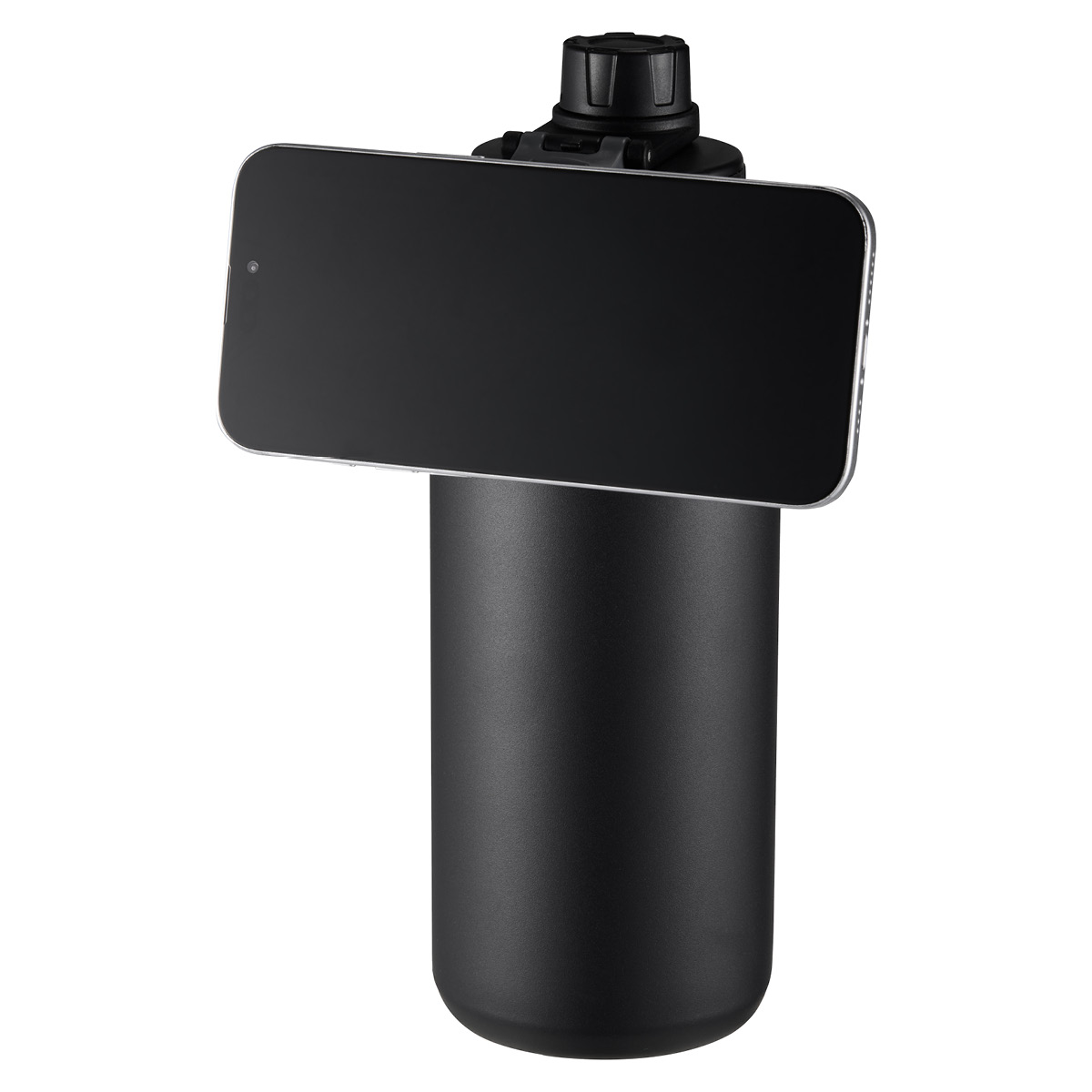 Dorre Flory flaske dobbeltvegget 0,9L med mobilholder og magnet svart/grå