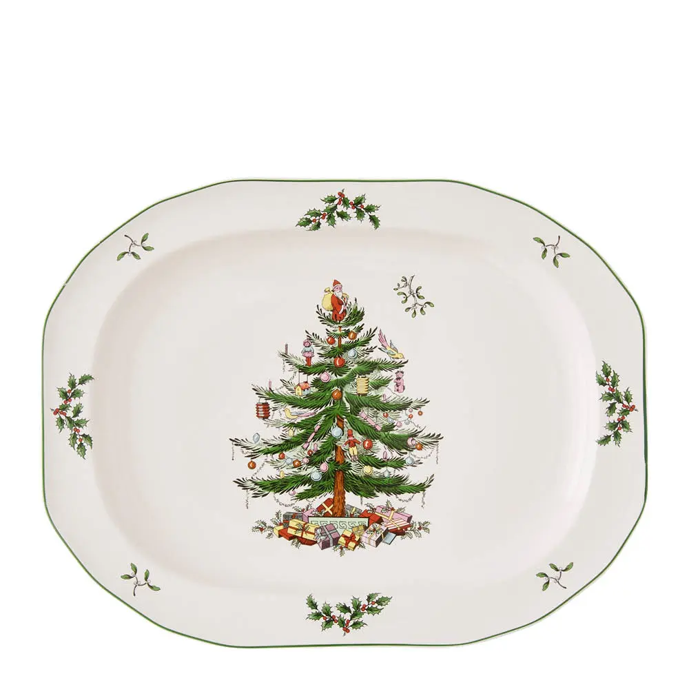Christmas Tree serveringsfat ovalt 35 cm