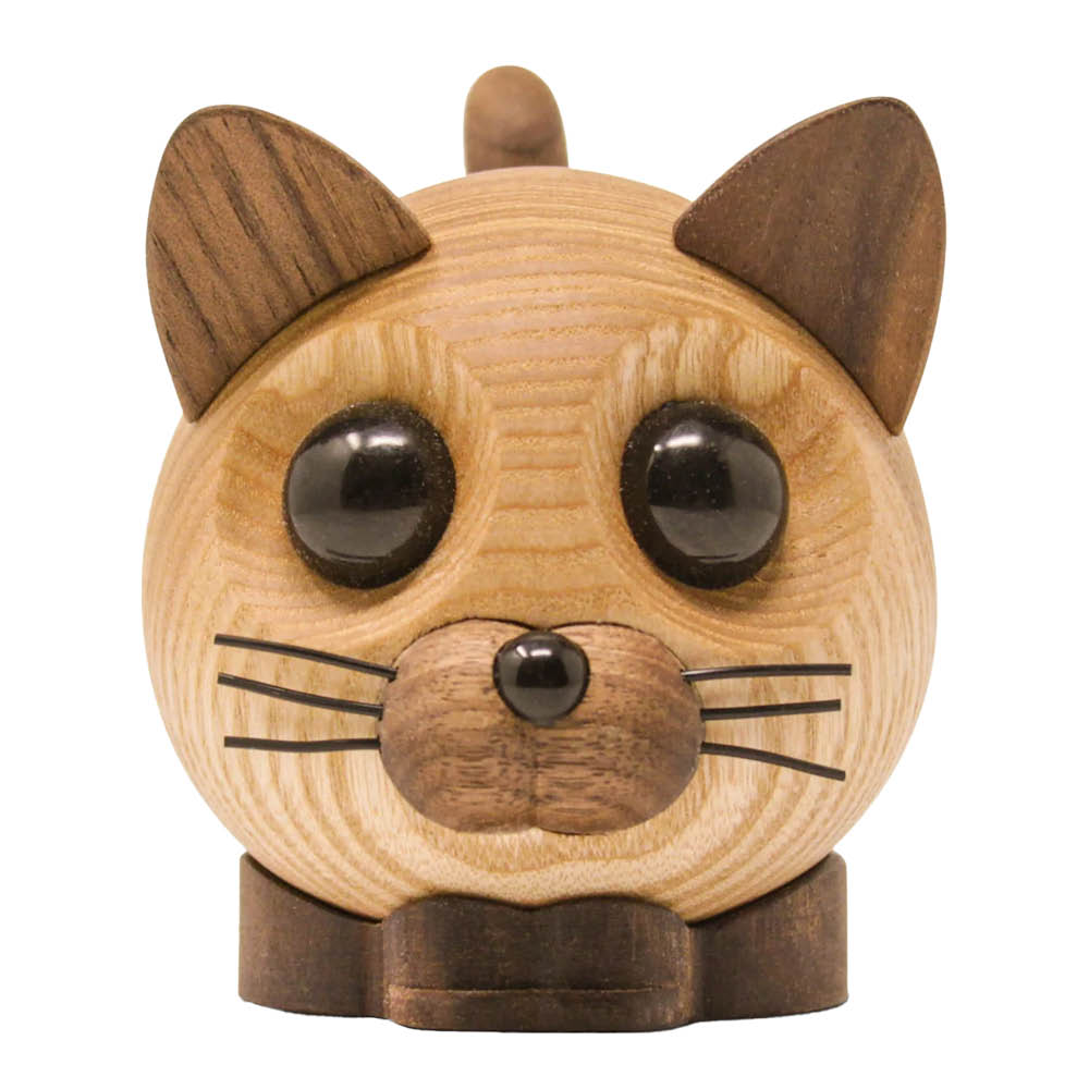 FableWood Puufiguuri Kissa Felix 9 cm Saarni/Pähkinä