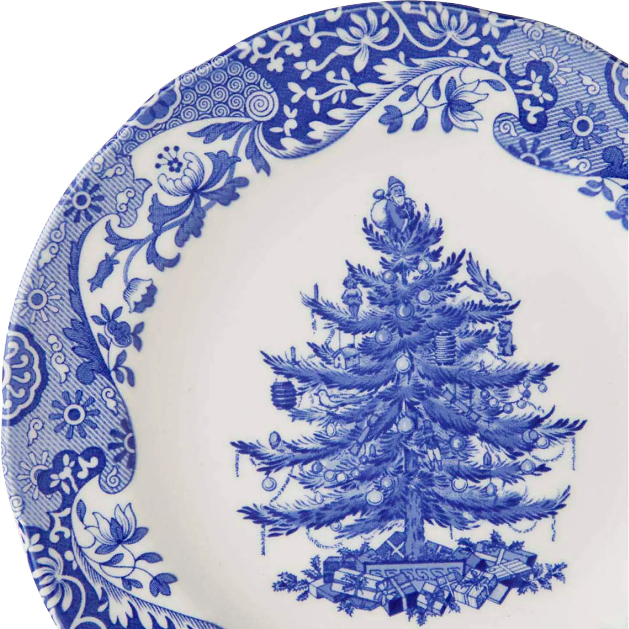 Spode Blue Italian Christmas Tree Lautanen 20 cm Sininen/Valkoinen