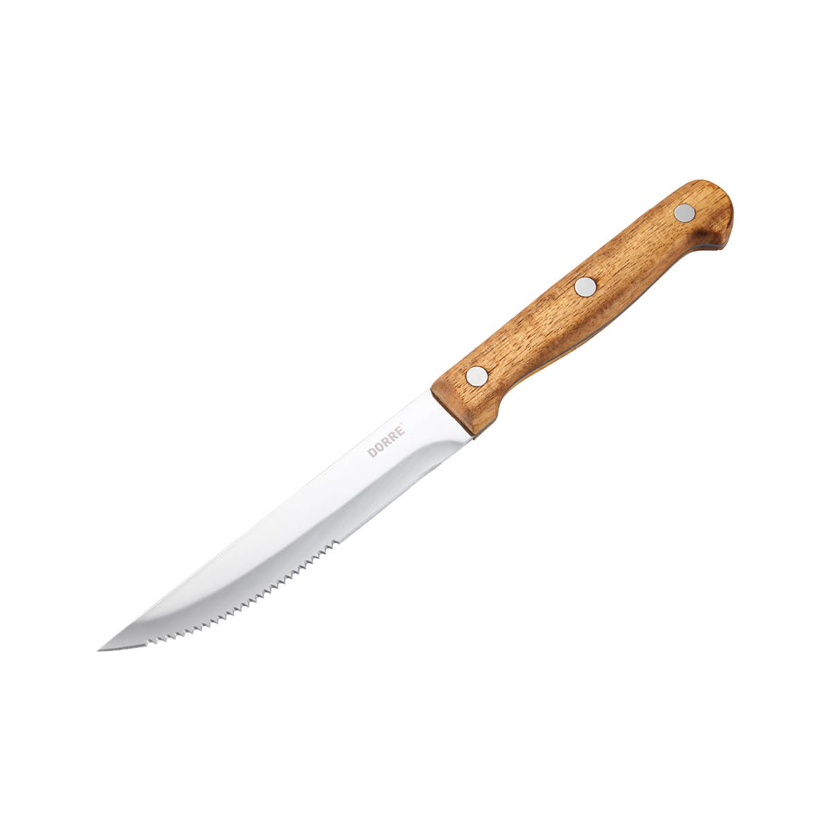 Dorre BBQ biffkniv 22,5 cm 6-pack stål/akacia