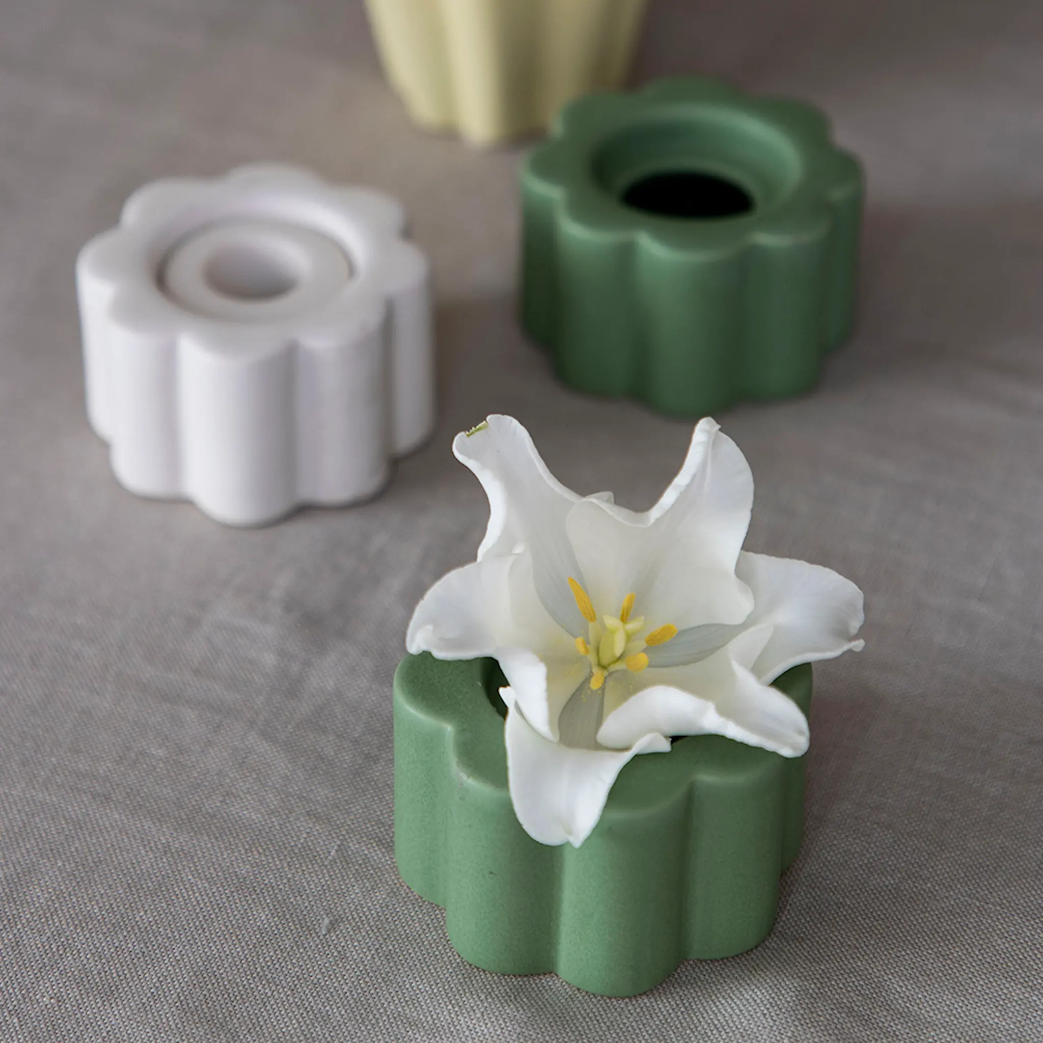PotteryJo Birgit Vas/Ljusstake 5 cm Olive