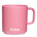 Favourite Mugg med öra SISTER 25 cl Pink