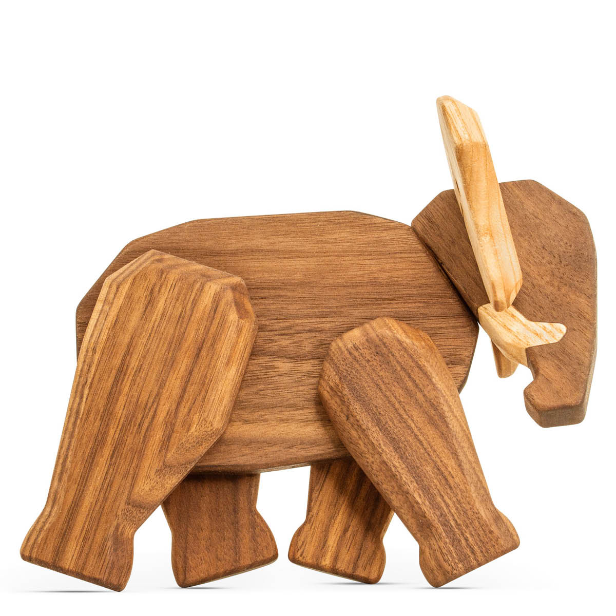 FableWood Puufiguuri Isä norsu 16 cm Pähkinä/Saarni