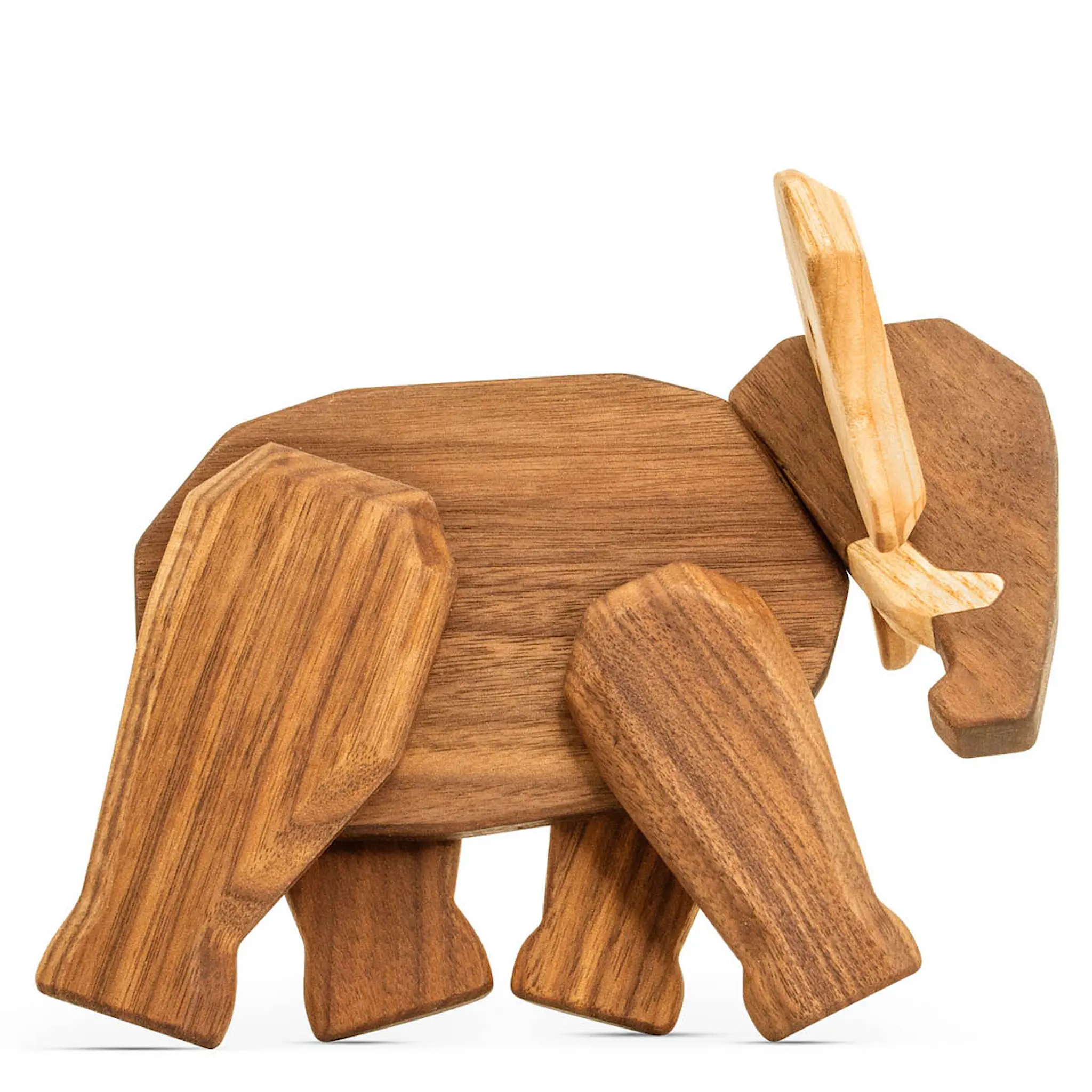 FableWood Puufiguuri Isä norsu 16 cm Pähkinä/Saarni