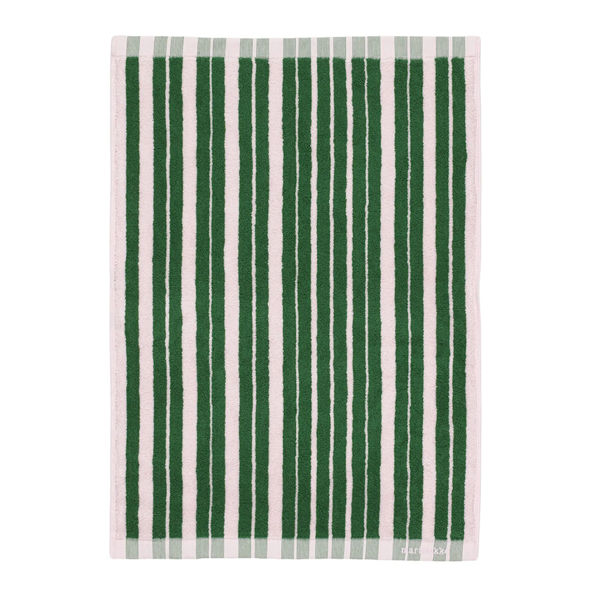 Marimekko Raide handduk 50x70 cm grön/rosa