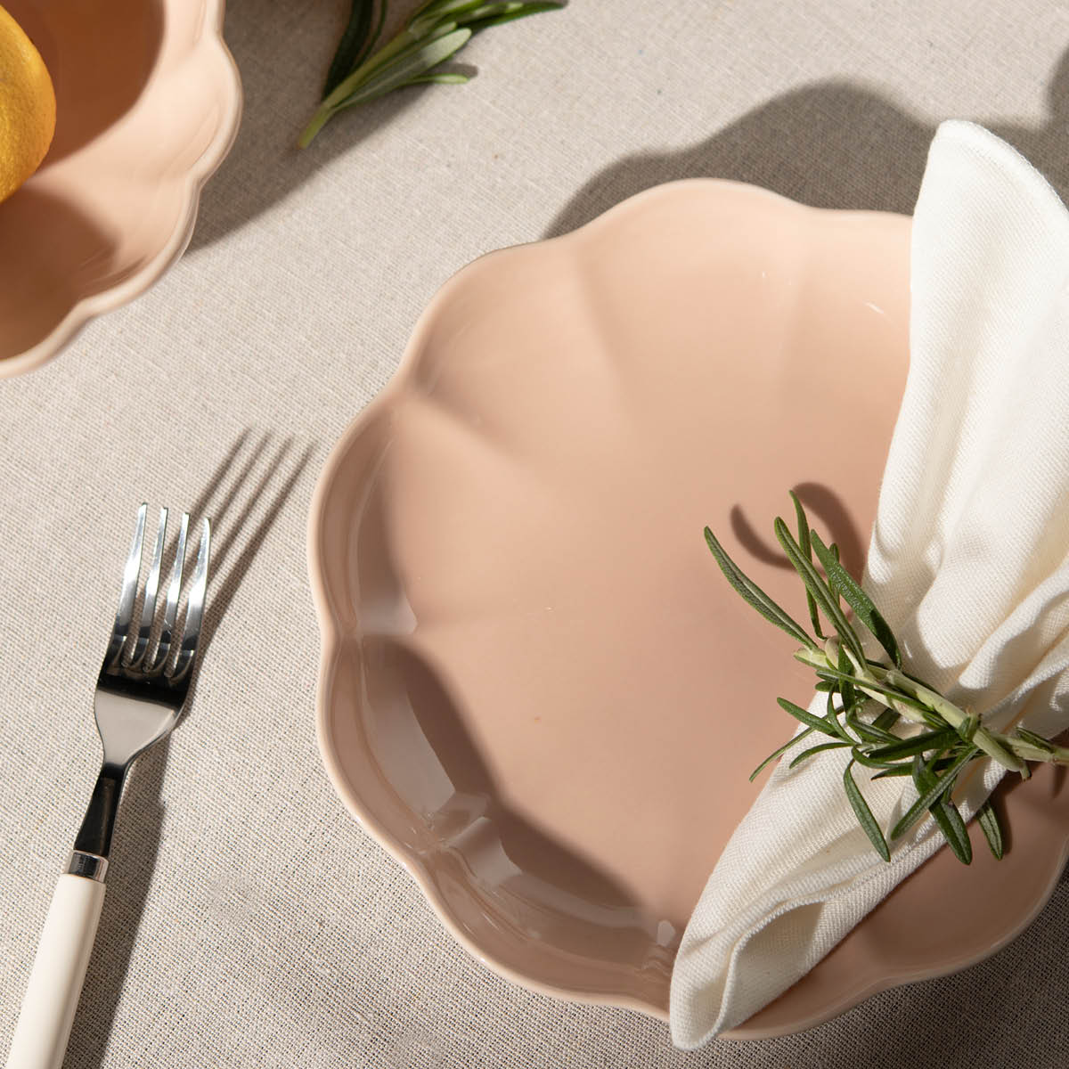 Stiernholm Lotus tallrik 22 cm dusty pink