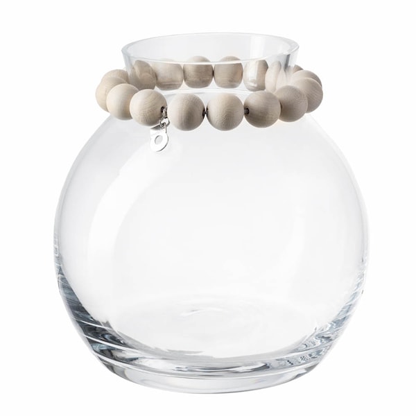 Porla glasvas liten 16 cm vit