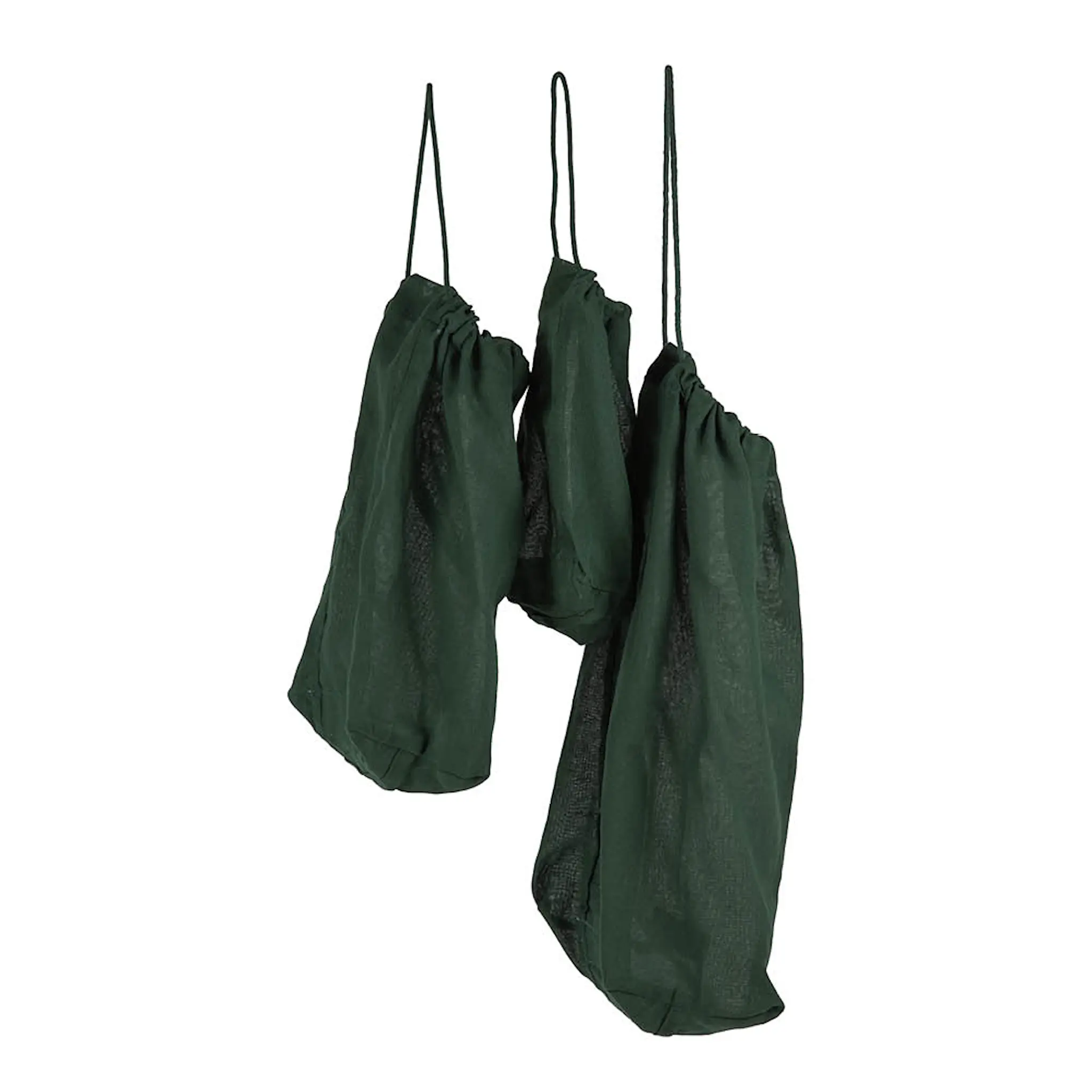 The Organic Company Matpose gjenbrukbar 3 stk mørkegrønn