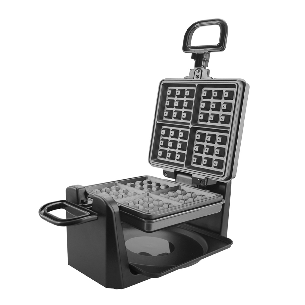 EMERIO Belgiskt Våffeljärn Svart