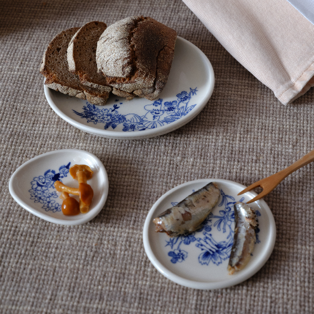 Moomin Arabia Haru minitallerken 12 cm mummi hvit/blå