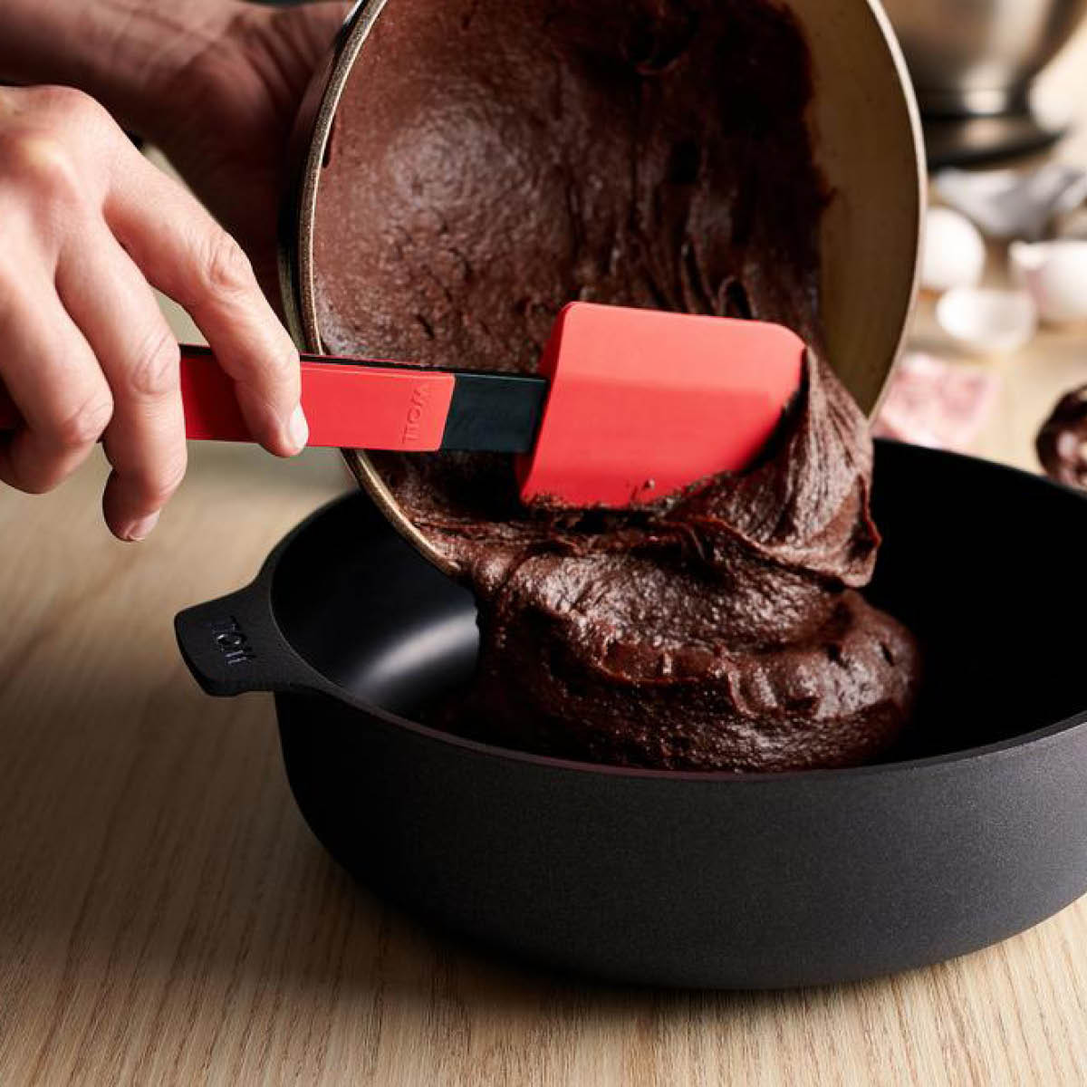 Woll Cook It slickepott 32 cm svart/röd